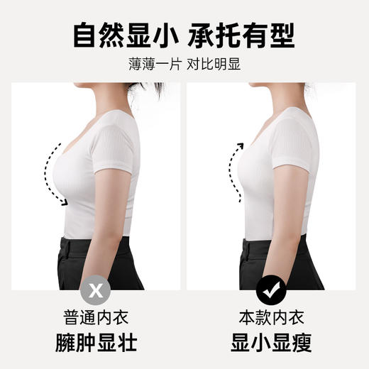 D2-【B-D杯】【大胸显小 韧性软钢圈】润微杯垫厚度0.3cm 侧翼12.5收副乳 性感蕾丝聚拢薄杯收副乳调整文胸   绮梦娇韵/蓝花笔韵 商品图2