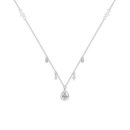 【涟漪之露】S925纯银水滴流苏项链【YXS-A4348】 商品图4