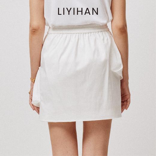 LIYIHAN清月鹤 2025夏季运动休闲白色短裙收腰透气半裙时尚百搭风 商品图4