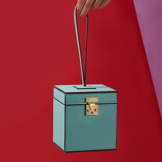 【多样屋专柜】多样屋魔丽方携带首饰盒百宝盒 珠宝收纳盒手提生日礼盒柠檬黄手提包  商品图5