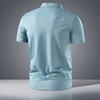 【抗菌凉感醋酸亚麻桑蚕丝】罗蒙男士防紫外线夏季短袖polo衫商务休闲男体恤 商品缩略图5