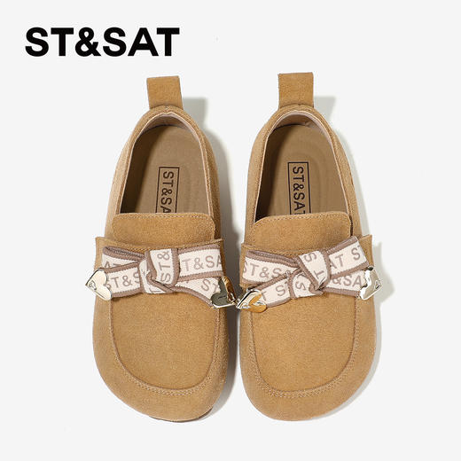 【童鞋】星期六经典百搭复古女童豆豆鞋SSD3191U1N 商品图6