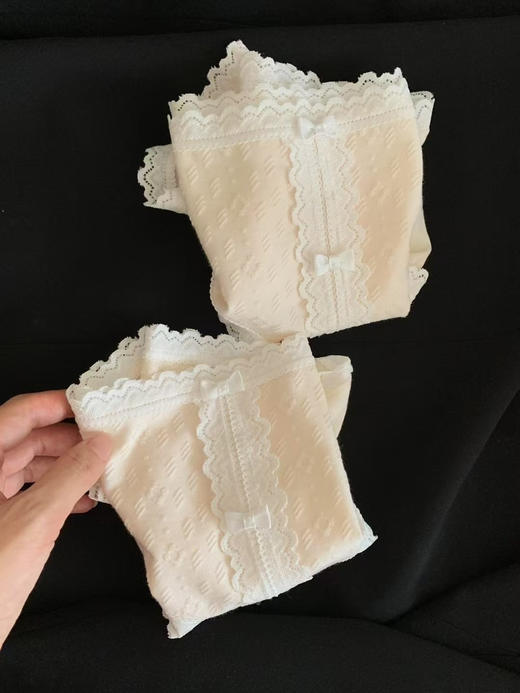 5条装！仙仙奶油蕾丝内裤7A抑菌内裤 提花褶皱肌理 温柔清新颜值拿捏少女心 商品图4