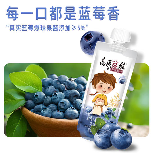 【两口味爆珠】光明&小西牛青海常温酸奶 高原牧场 蓝莓/燕麦+爆珠+燕麦酸奶两种口味160g*10袋*2箱 商品图3