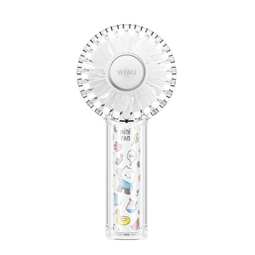 WIWU小清泡泡旋转手持风扇USB迷你小风扇户外轻音USB长续航 Wi-FS012小清 1200mAh 商品图1