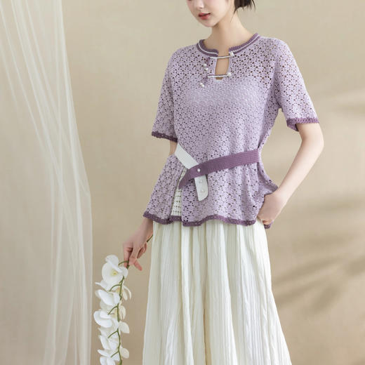 苏苏姐家无也蕾丝上衣手工DIY钩针纯棉毛线团自制材料包 商品图4