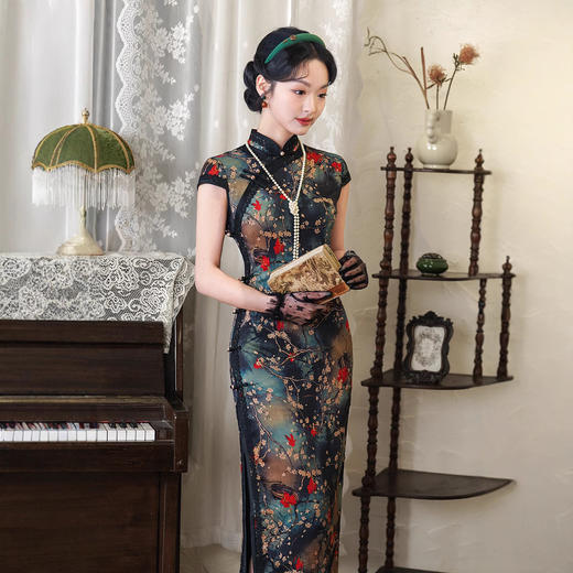 改良旗袍日常国风，修身民国风文艺XL2073 商品图4