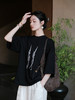 盛唐婧×女书|凤凰泪珠T恤-黑色 商品缩略图2