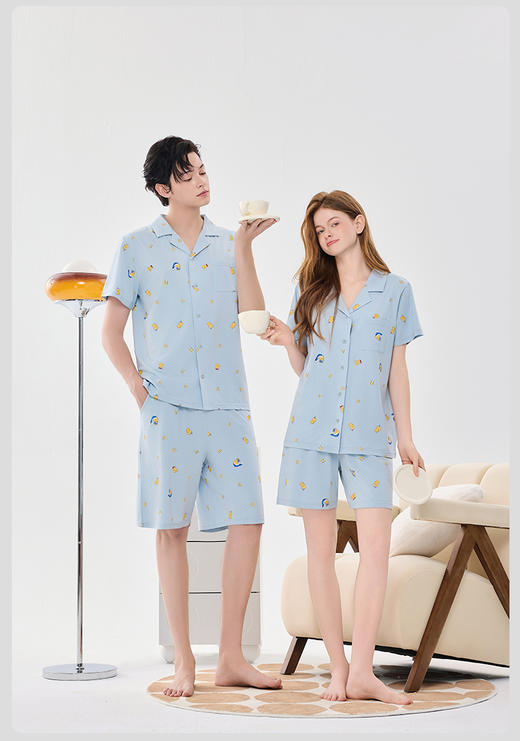 限时9折【棉莫开衫活性印染黄色小熊】A类 纤维紧密 0异味 无需化学加工合成 凉而不冰DKM915B-CC 商品图5