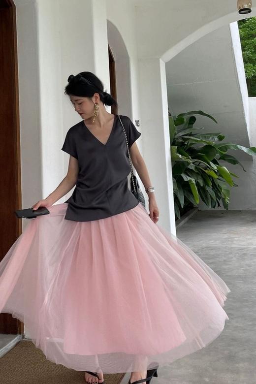 SUMMER & SAGE 网纱裙大摆仙女百褶裙 20610 商品图4