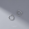 【神秘留白】S925银简约碎石耳扣【YXS-E2465】 商品缩略图3