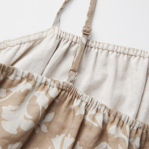 ROMI STUDIO“自在轻夏” 苎麻棉混纺复古印花吊带连衣裙RWCRLJ2665 商品图3