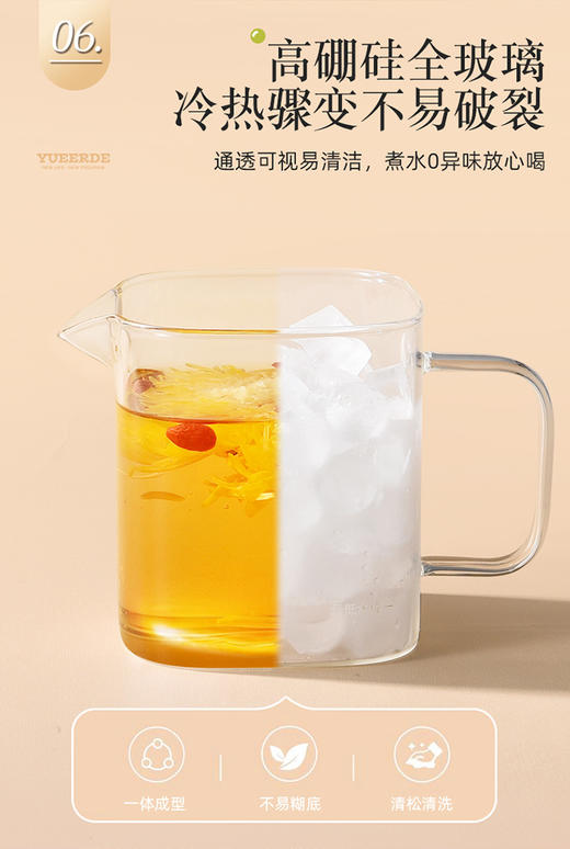 【一壶多用，养生新宠🍵】0异味安心煮茶，多功能花茶壶养生壶，玻璃通透可视✨甜品、花茶、炖品全搞定！🔥秒速升温，煮好自动保温，健康生活从这一壶开始！ 商品图9