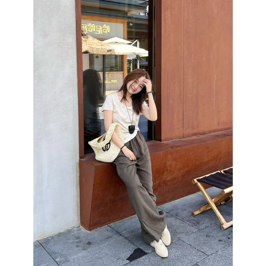 2506404    亚麻 棉 直筒休闲裤 商品图2