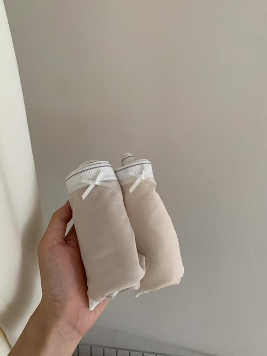 5条装！温柔纯色蝴蝶结内裤高支莫代尔 轻柔透气天然抗敏 抑菌呵护中腰三角裤 商品图3
