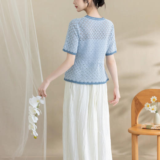 苏苏姐家无也蕾丝上衣手工DIY钩针纯棉毛线团自制材料包 商品图3