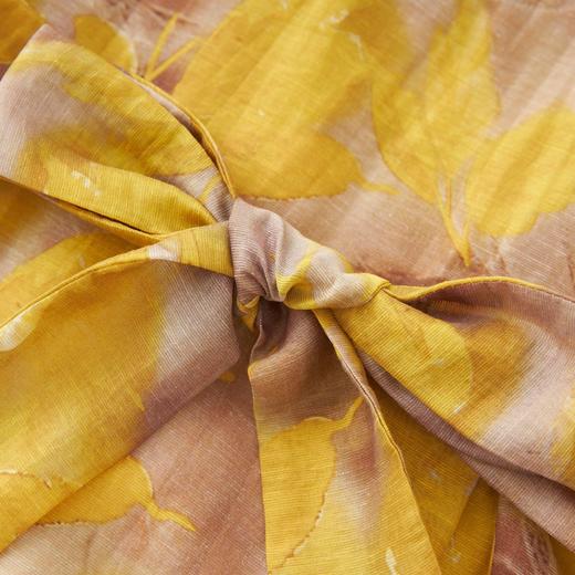 「高货wl」全新升级【铂金会员293/天猫399/差价106】(10151)洛诗琳气质名媛印花连衣裙2025夏季新款绑带收腰A字大摆裙 商品图3