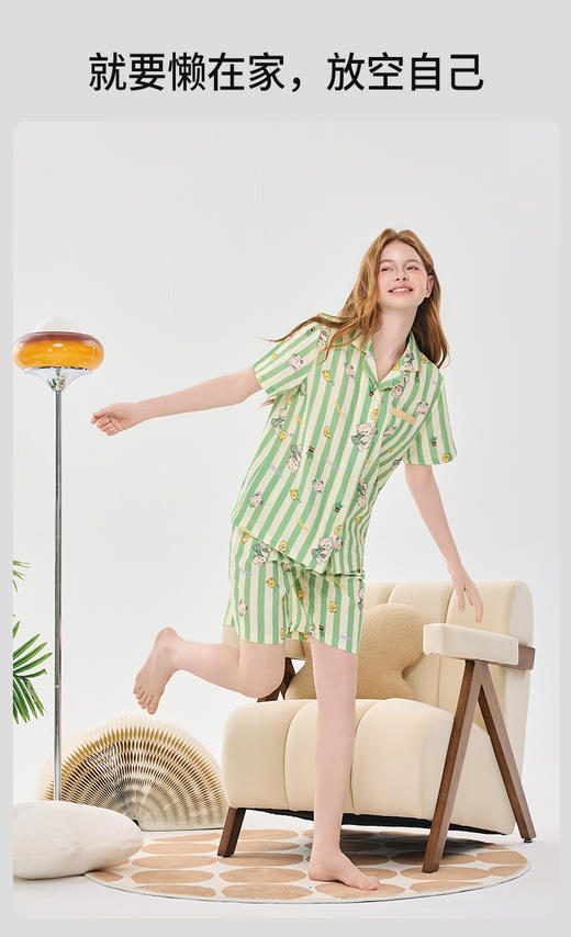 限时9折【纱布黄绿条纹款】A类纯棉双层纱 柔软透气 0甲醛 0致癌芳香胺DKW997-CC 商品图0