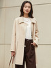 米白色半高领铆钉装饰针织衫 复古风灯笼袖宽松毛衣 春秋季小众设计感显瘦女式上衣 商品缩略图1