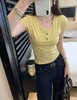 <曾小咸推荐> V领修身短袖T 日常129/件 活动价69.99/件！！ 商品缩略图0