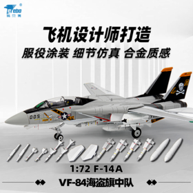 【特尔博-九三阅兵、长春航展纪念品】 1:72F14熊猫人合金飞机模型 V-31熊猫人中队收藏战斗机摆件