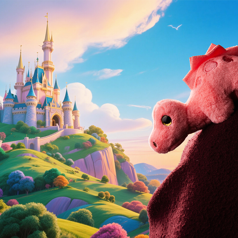 贝林自然世界磁吸站肩毛绒恐龙博物馆文创产品