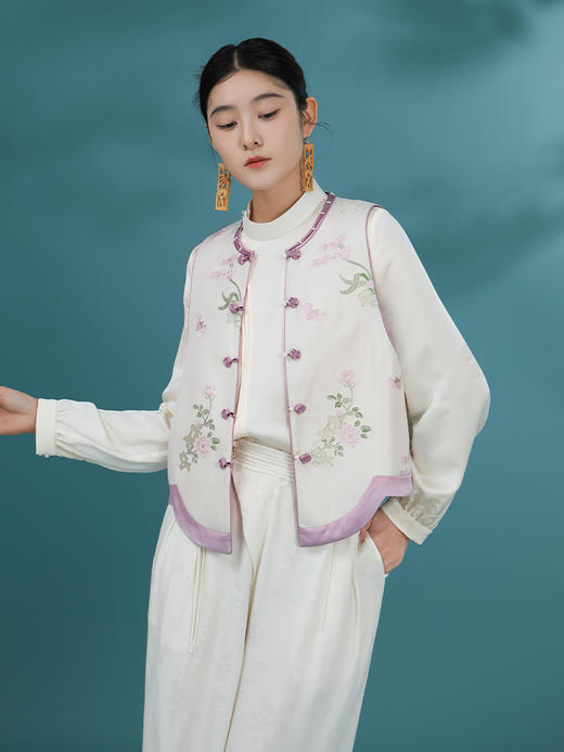 荷言HEYEN 晚吟 非遗宋锦真丝马甲高定系列 商品图2