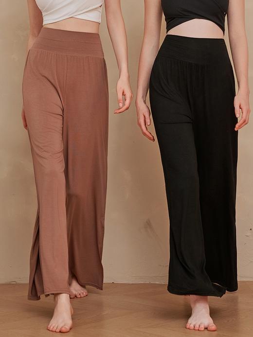 高端禅意仙气软糯高弹亲肤透气轻薄瑜伽阔腿裤训练裤LS765 商品图2