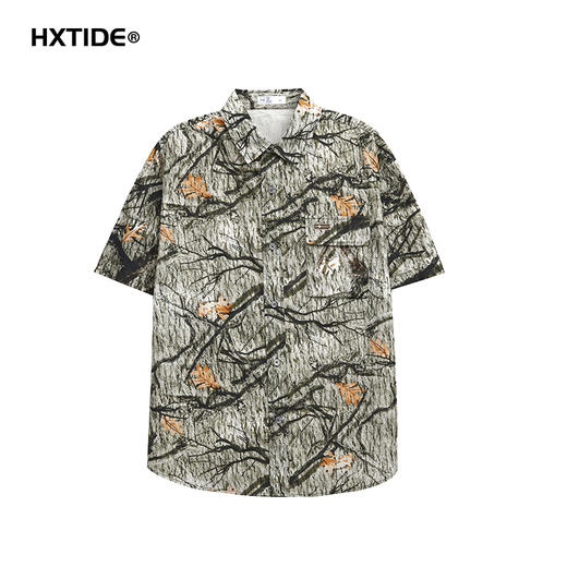 【新品上新】HX 夏季翻领短袖衬衫宽松S001520004101 商品图0