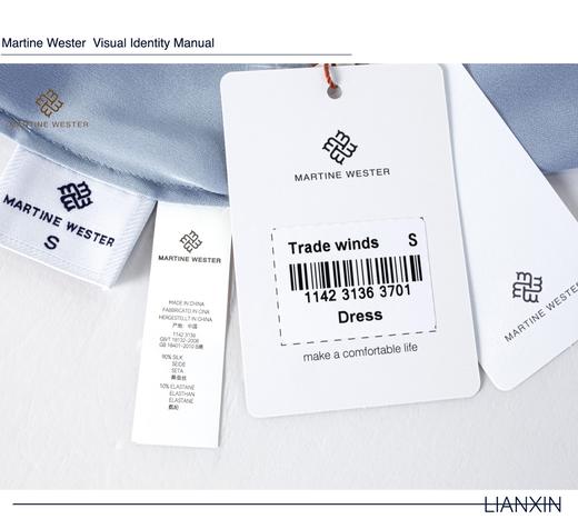 Martine Weste减领抽皱19姆米弹力双乔绉缎真丝连衣裙11423136 商品图7