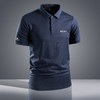 【7A抗菌凉感醋酸亚麻桑蚕丝】罗蒙男士夏季polo衫防紫外线短袖t恤男polo衫休闲百搭上衣 商品缩略图3