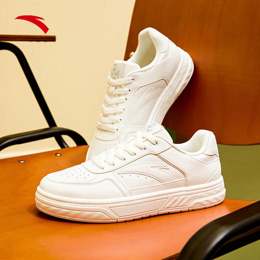 安踏百川板鞋男运动休闲鞋新款潮流百搭小白鞋经典休闲板鞋112538010 商品图0