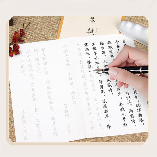 字里行间 硬笔口袋习字帖 苏轼 苏东坡苏轼诗词硬笔字帖 宋词描红临摹古诗词字帖练字儿童学生成年人均适用 商品图1