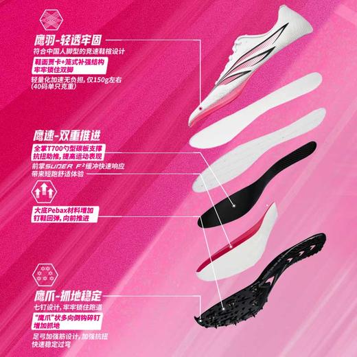 多威猎鹰4代钉鞋新款碳板短跑竞速钉鞋男女学生体育生专业鞋PD55259 商品图1