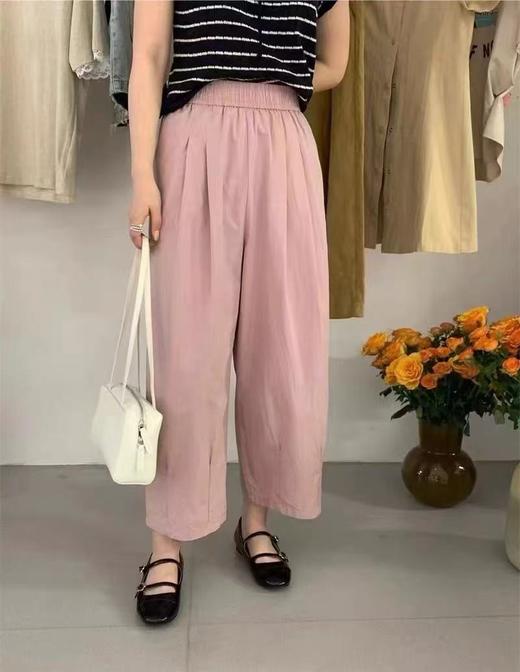 7.7清货，能接受不退拍 NO退 55229宽松版九分休闲直筒水洗棉哈伦显瘦阔腿香蕉裤-喜出 商品图1