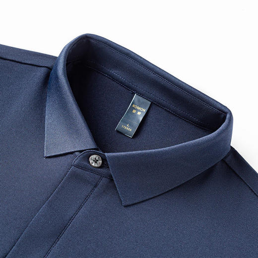 【凉感防紫外线含亚麻桑蚕丝】罗蒙男士夏季Polo衫7A抗菌舒适休闲醋酸冰丝t恤男短袖男 商品图6