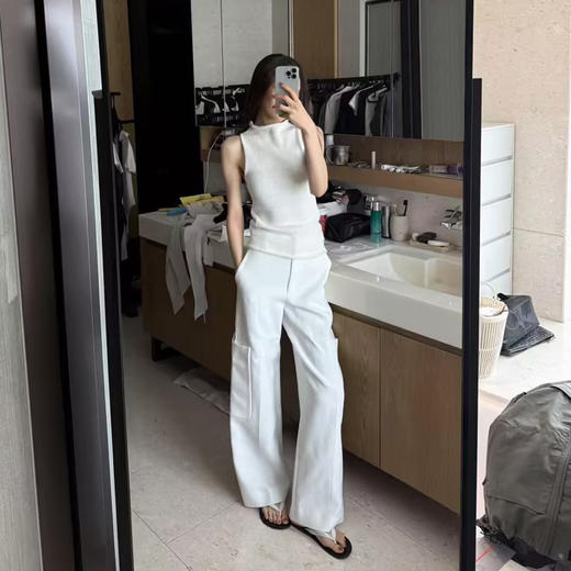 ROMI STUDIO“利落无繁”亚麻棉混纺宽松直筒工装休闲裤 RWCSXY1953 商品图1