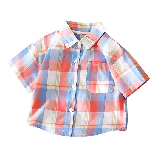 【59元2件】儿童纯棉衬衫 中小童时尚洋气翻领开衫 商品图4