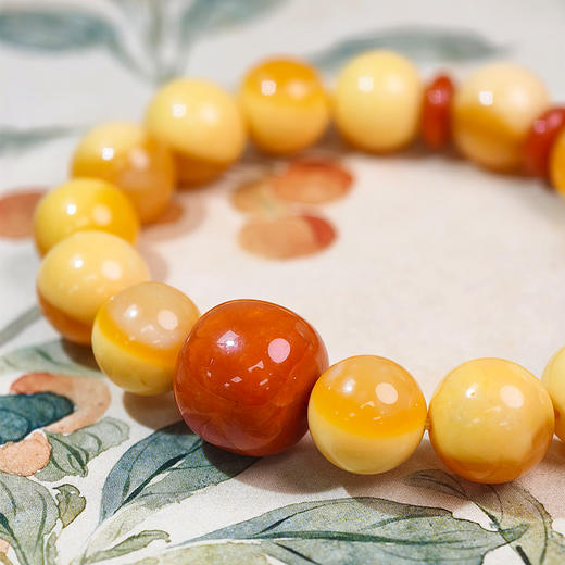 易祈吉祥五行补土手链黄龙玉手串南红手链饰品送礼男女款手串礼物 商品图3