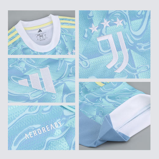 小李子阿迪达斯25/26赛季尤文图斯球迷版客场球衣成人T恤男JJ4323 商品图3