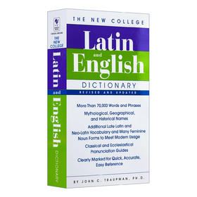 全新大学拉丁语英语词典 英文原版 The Bantam New College Latin English Dictionary 英文版拉英双语语法字典 进口书籍