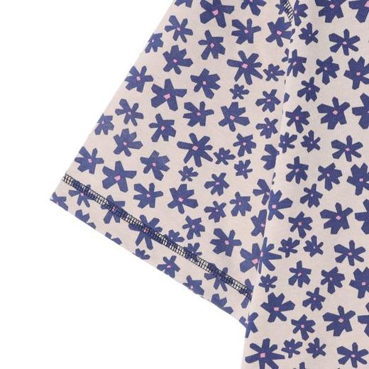 T3886夏季高级感新款男士花卉图案短袖T恤休闲风设计百搭宽松圆领上衣 商品图4