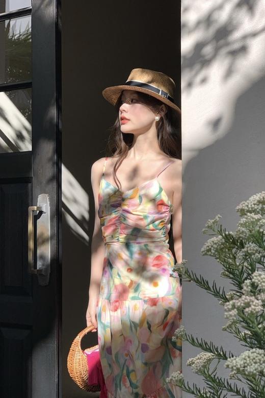 SIA SAYLOR 法式油画感吊带连衣裙 20630 商品图4