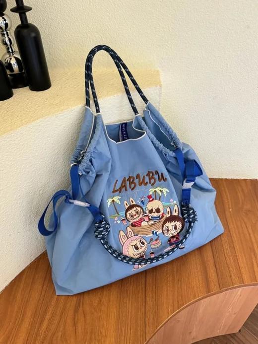 【LABUBU爆火拉布布包包合集】日系刺绣环保袋腰包、单肩斜挎包（送肩带） 商品图12