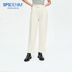 【轻薄绒锥形裤】simplepieces冬SPS休闲裤女新四面弹双褶奶奶裤