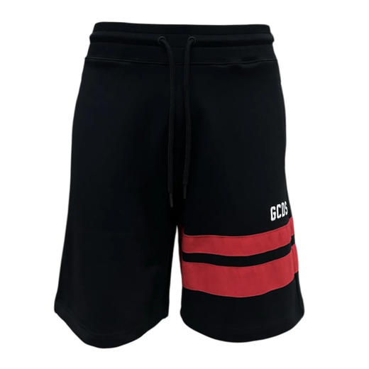 GCDS 男士棉质徽标刺绣休闲短裤 黑色 B1XM3101JI0 99 商品图0