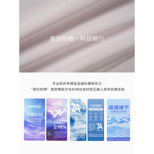 HeyDress原纱7A抗菌防晒衣女夏季UPF50+防紫外线轻薄款透气防晒服 商品图3