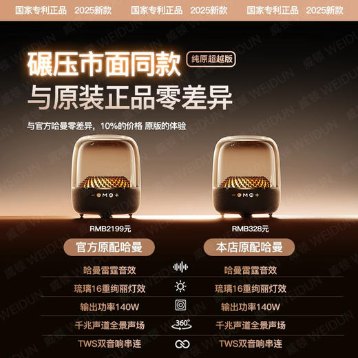 黑金2025新款 蓝牙超重低音德国曼哈顿琉璃柏林之声自动音质智能 商品图1