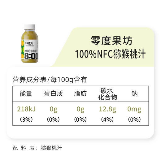 [屁侠推荐]零度果坊 早橙好果汁猕猴桃汁/白桃芭乐汁/橙汁/葡萄汁/菠萝苹果汁 280ml*8瓶装混合饮料品 商品图7