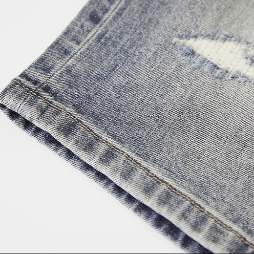 【新品上新】HX 夏季水洗牛仔五分裤微宽松手感柔软S207522059101 商品图7